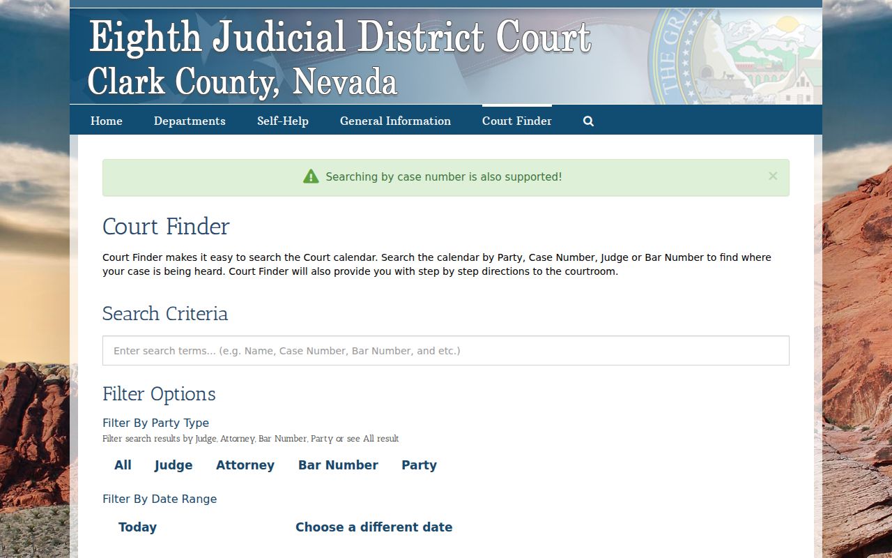 Henderson residents directory Eighth Judicial District CourtFinder search