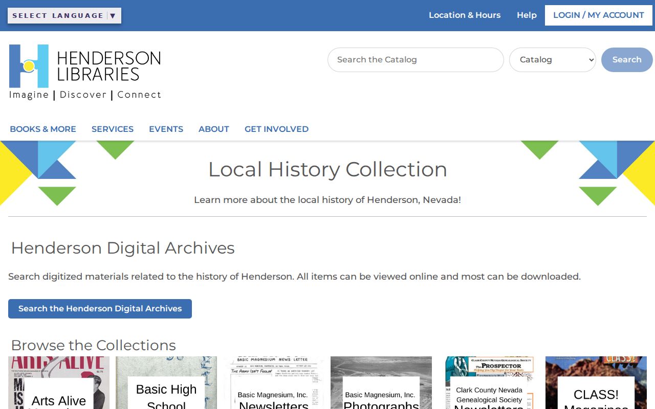 Henderson previous residents local history and digital archives page