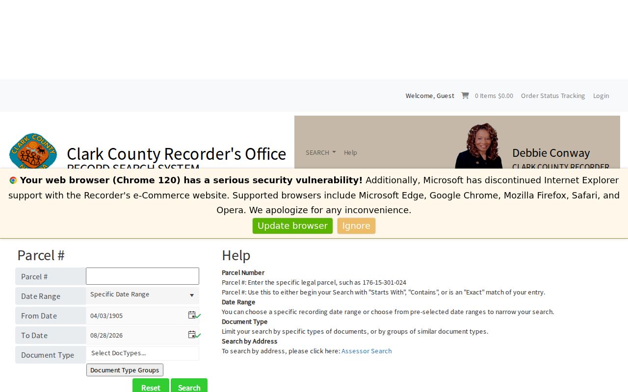 Henderson street directory Recorder parcel deed search controls