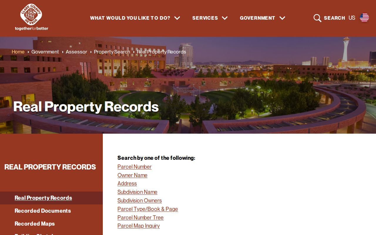 Henderson ZIP code directory Clark County Assessor property search modes